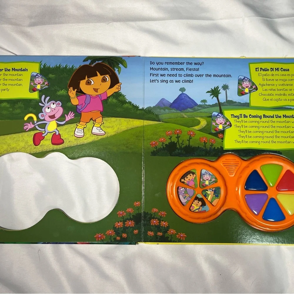 Vintage Dora Explorer Adventure Songs‎ Play-A-Song Book 2004 Nick Jr VTG